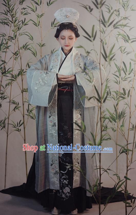 China Traditional Song Dynasty Imperial Consort Hanfu Dress Ancient Court Woman Historical Clothing Complete Set