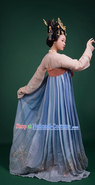 China Ancient Imperial Empress Historical Clothing Traditional Tang Dynasty Court Woman Hanfu Dress