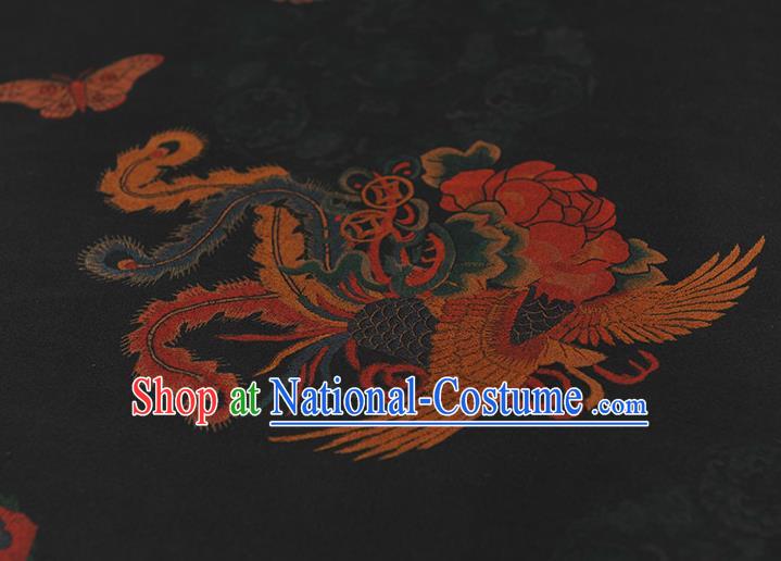 Chinese Classical Phoenix Pattern Silk Material Traditional Cheongsam Gambiered Guangdong Gauze