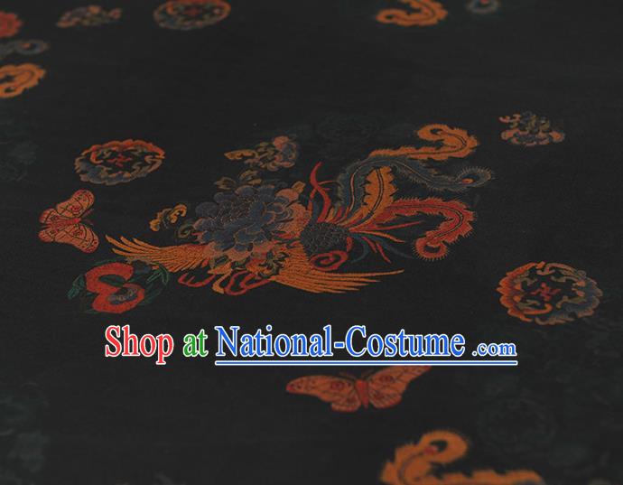 Chinese Classical Phoenix Pattern Silk Material Traditional Cheongsam Gambiered Guangdong Gauze