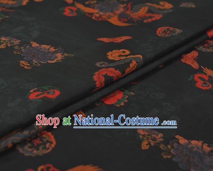 Chinese Classical Phoenix Pattern Silk Material Traditional Cheongsam Gambiered Guangdong Gauze