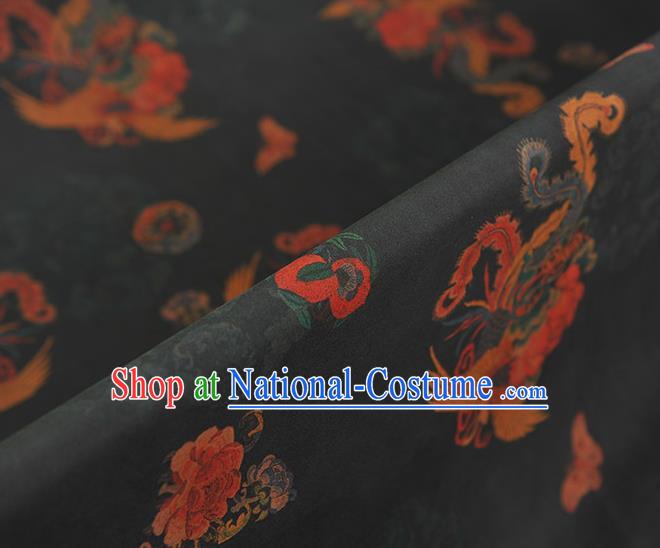 Chinese Classical Phoenix Pattern Silk Material Traditional Cheongsam Gambiered Guangdong Gauze