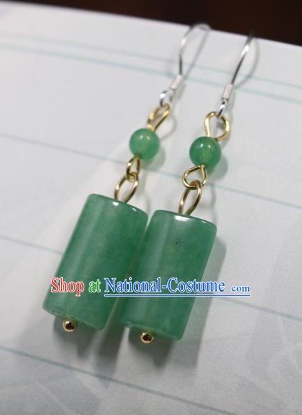 Handmade Traditional Hanfu Ear Accessories Chinese Jewelry National Aventurine Earrings