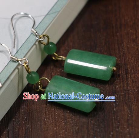 Handmade Traditional Hanfu Ear Accessories Chinese Jewelry National Aventurine Earrings