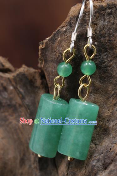 Handmade Traditional Hanfu Ear Accessories Chinese Jewelry National Aventurine Earrings