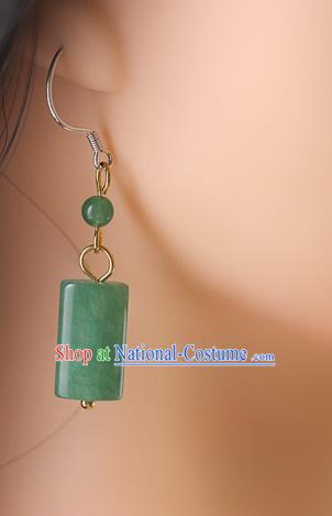 Handmade Traditional Hanfu Ear Accessories Chinese Jewelry National Aventurine Earrings