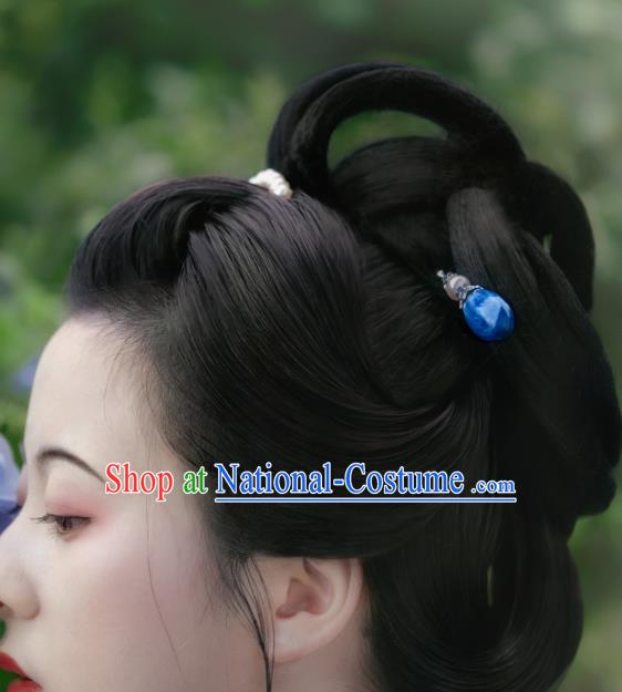 China Hanfu Hair Stick Traditional Ancient Noble Woman Hair Accessories Ming Dynasty Kyanite Hairpin