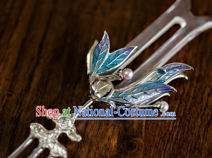 China Hanfu Crystal Hair Stick Traditional Han Dynasty Princess Hairpin Ancient Court Lady Hair Accessories