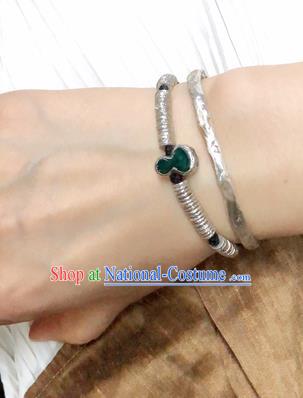 Chinese Traditional Jewelry Handmade Silver Bracelet Accessories