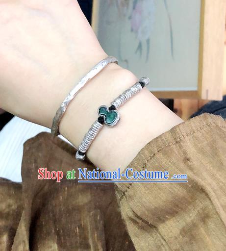 Chinese Traditional Jewelry Handmade Silver Bracelet Accessories