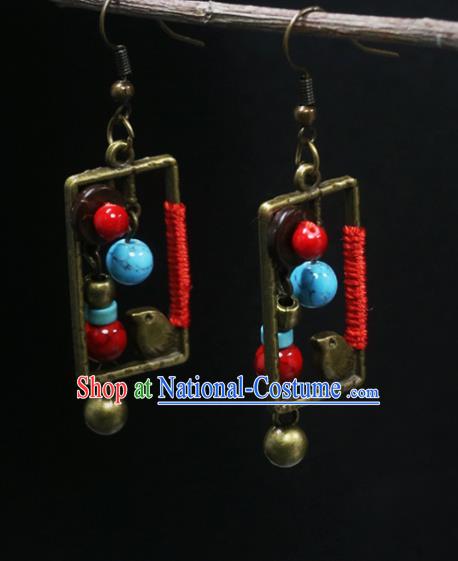 Handmade Chinese National Ear Accessories Traditional Earrings