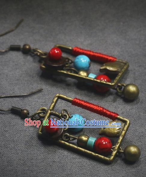 Handmade Chinese National Ear Accessories Traditional Earrings