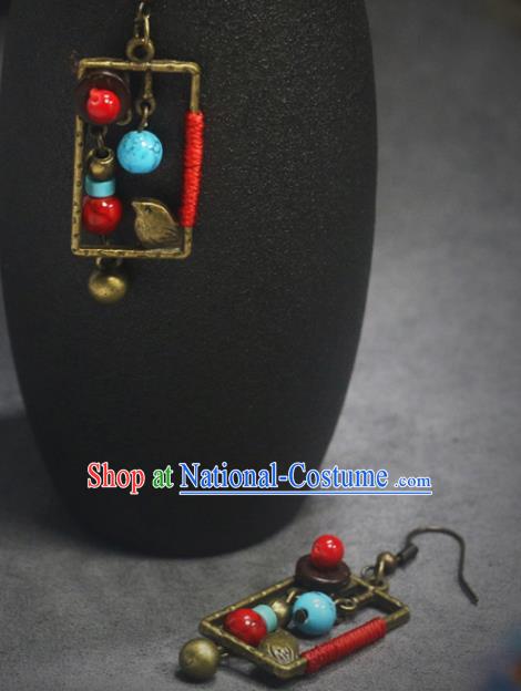 Handmade Chinese National Ear Accessories Traditional Earrings