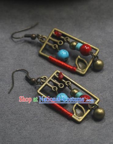 Handmade Chinese National Ear Accessories Traditional Earrings