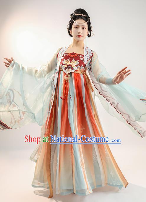 China Tang Dynasty Court Lady Hanfu Dress Traditional Ancient Royal Princess Historical Clothing