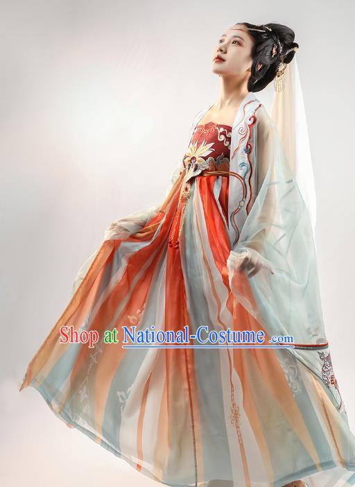 China Tang Dynasty Court Lady Hanfu Dress Traditional Ancient Royal Princess Historical Clothing