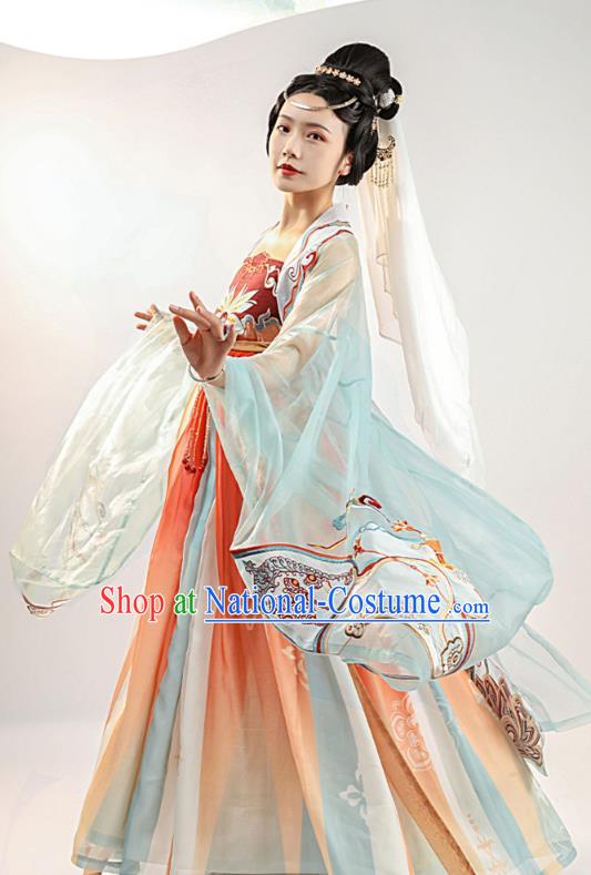 China Tang Dynasty Court Lady Hanfu Dress Traditional Ancient Royal Princess Historical Clothing