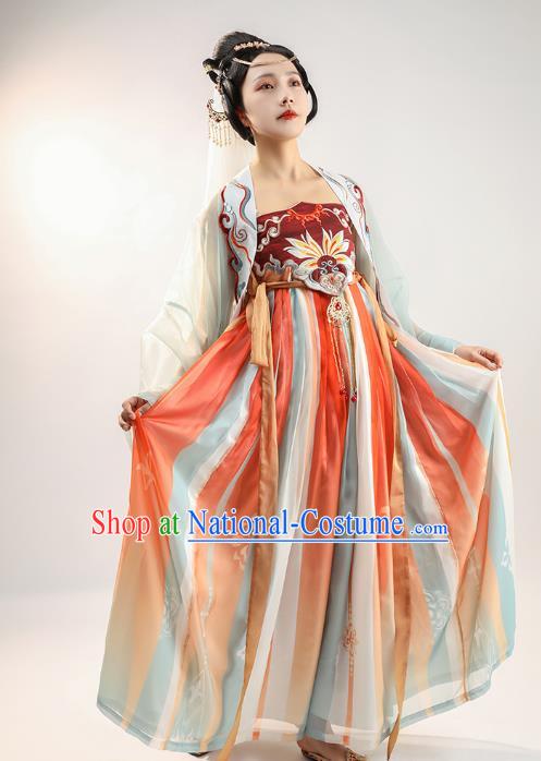 China Tang Dynasty Court Lady Hanfu Dress Traditional Ancient Royal Princess Historical Clothing