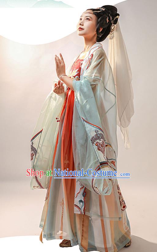 China Tang Dynasty Court Lady Hanfu Dress Traditional Ancient Royal Princess Historical Clothing