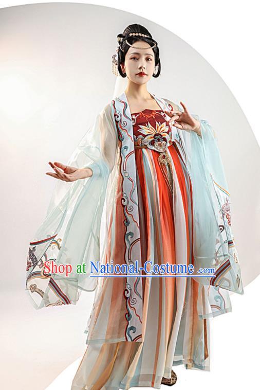 China Tang Dynasty Court Lady Hanfu Dress Traditional Ancient Royal Princess Historical Clothing