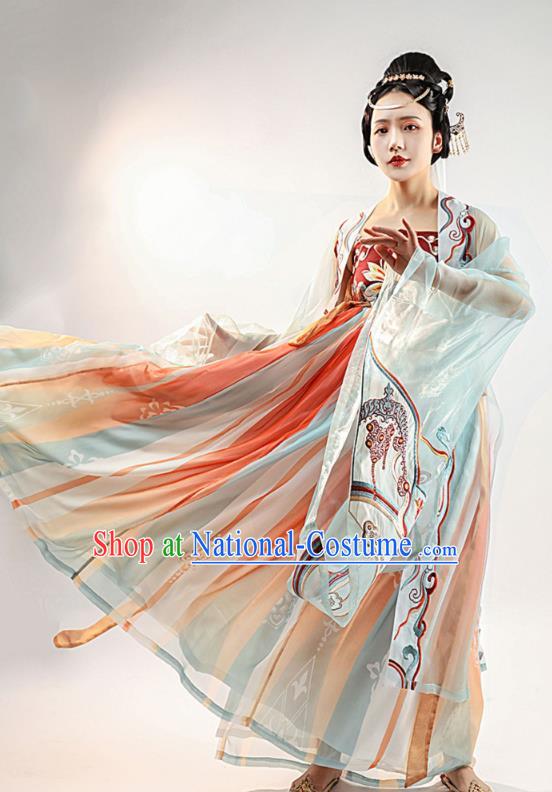 China Tang Dynasty Court Lady Hanfu Dress Traditional Ancient Royal Princess Historical Clothing