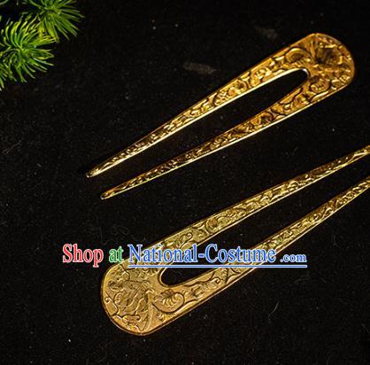 Ancient China Empress Hanfu Hair Stick Handmade Hair Accessories Traditional Tang Dynasty Imperial Consort Hairpin