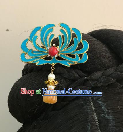 China Ancient Ceregat Pumpkin Hairpin Handmade Hair Accessories Traditional Ming Dynasty Imperial Empress Hair Stick