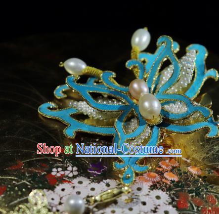 China Ancient Court Lady Hairpin Handmade Hair Accessories Traditional Ming Dynasty Tassel Butterfly Hair Stick