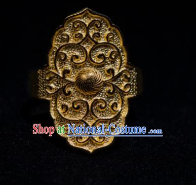 China Song Dynasty Jewelry Accessories Ancient Empress Golden Ring for Women