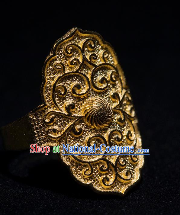 China Song Dynasty Jewelry Accessories Ancient Empress Golden Ring for Women