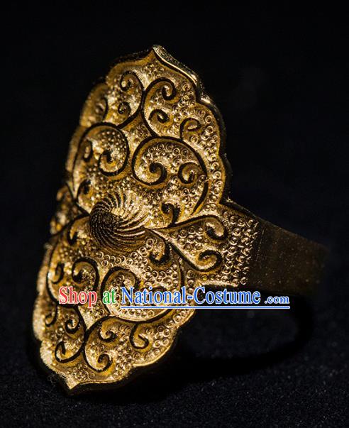 China Song Dynasty Jewelry Accessories Ancient Empress Golden Ring for Women