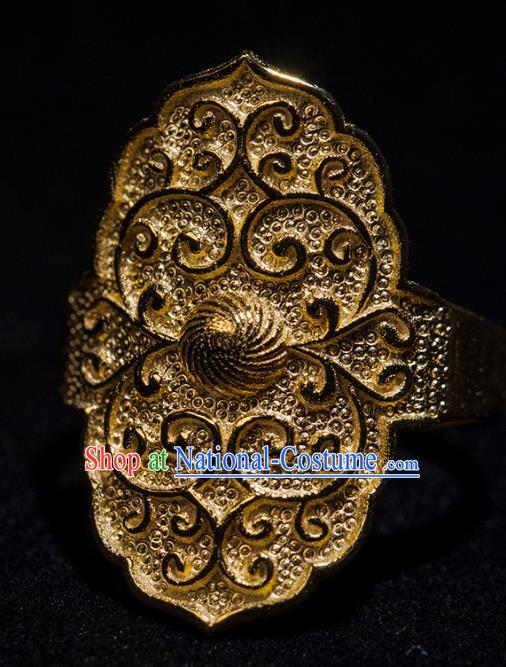 China Song Dynasty Jewelry Accessories Ancient Empress Golden Ring for Women