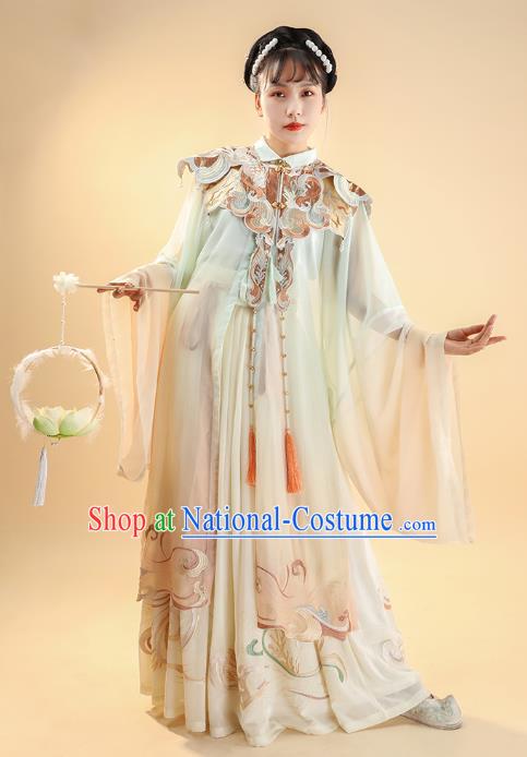 China Ancient Royal Princess Historical Clothing Ming Dynasty Embroidered Costumes Traditional Hanfu Dress