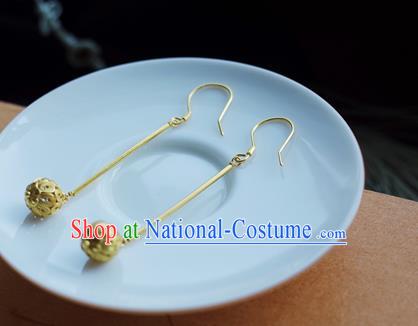 Handmade Chinese Ming Dynasty Court Ear Jewelry Accessories Traditional Ancient Imperial Consort Earrings