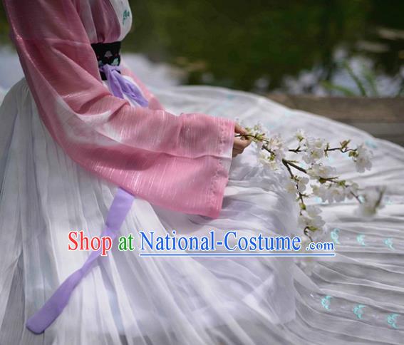 China Ancient Country Girl Historical Clothing Traditional Tang Dynasty Young Lady Hanfu Dress Garment