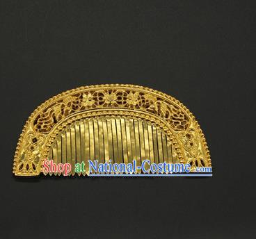 China Ancient Court Hair Comb Traditional Yuan Dynasty Hair Accessories Handmade Palace Hairpin