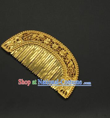 China Ancient Court Hair Comb Traditional Yuan Dynasty Hair Accessories Handmade Palace Hairpin