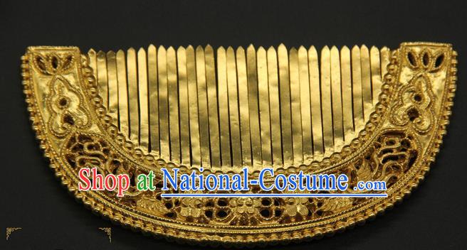 China Ancient Court Hair Comb Traditional Yuan Dynasty Hair Accessories Handmade Palace Hairpin