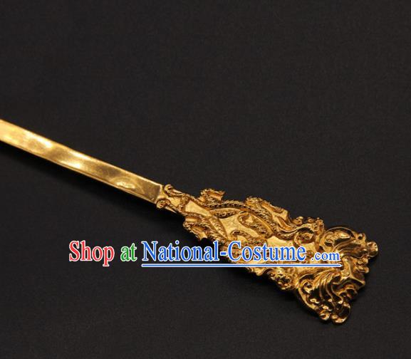 China Handmade Yuan Dynasty Carving Teamscorpion Hairpin Traditional Palace Hair Accessories Ancient Empress Hair Stick