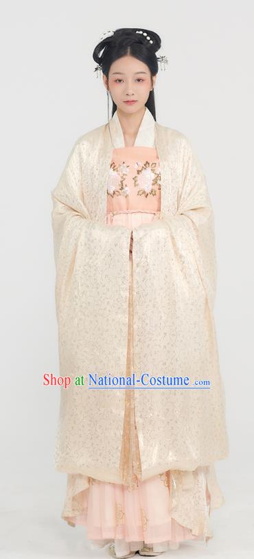 Traditional China Tang Dynasty Royal Infanta Historical Clothing Ancient Palace Princess Hanfu Dress Complete Set