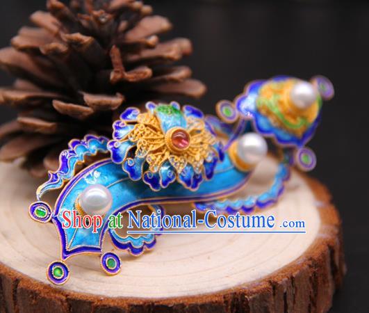 Handmade Traditional Court Enamel Brooch Jewelry Chinese Ancient Qing Dynasty Queen Breastpin Accessories