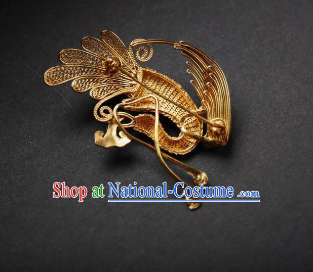 Handmade Chinese Ancient Empress Cloisonne Phoenix Brooch Jewelry Traditional Qing Dynasty Court Breastpin Accessories