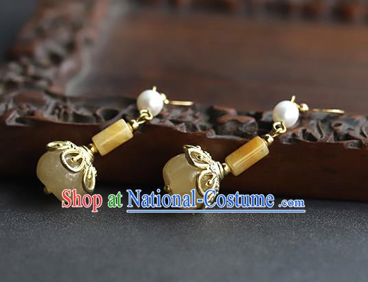 Handmade Chinese Traditional Wedding Ear Accessories Ancient Bride Ceregat Earrings Jewelry