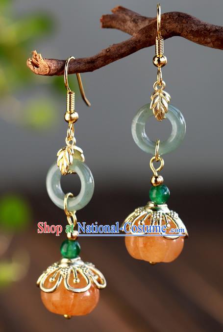 Handmade Chinese Ancient Bride Earrings Jewelry Traditional Wedding Ceregat Ear Accessories