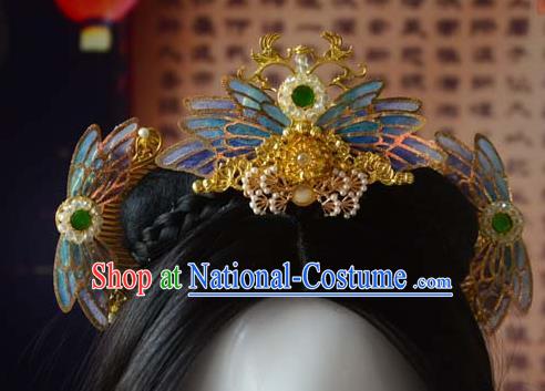 Traditional China Ancient Princess Hair Comb Wedding Hair Ornament Handmade Hairpins Full Set