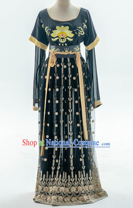 China Traditional Tang Dynasty Palace Lady Historical Clothing Ancient Princess Hanfu Dress Costumes