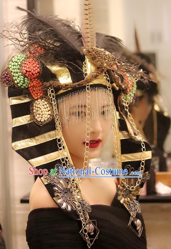 Handmade Stage Show Egypt Chief Headdress Halloween Cosplay Hair Accessories Queen Royal Crown