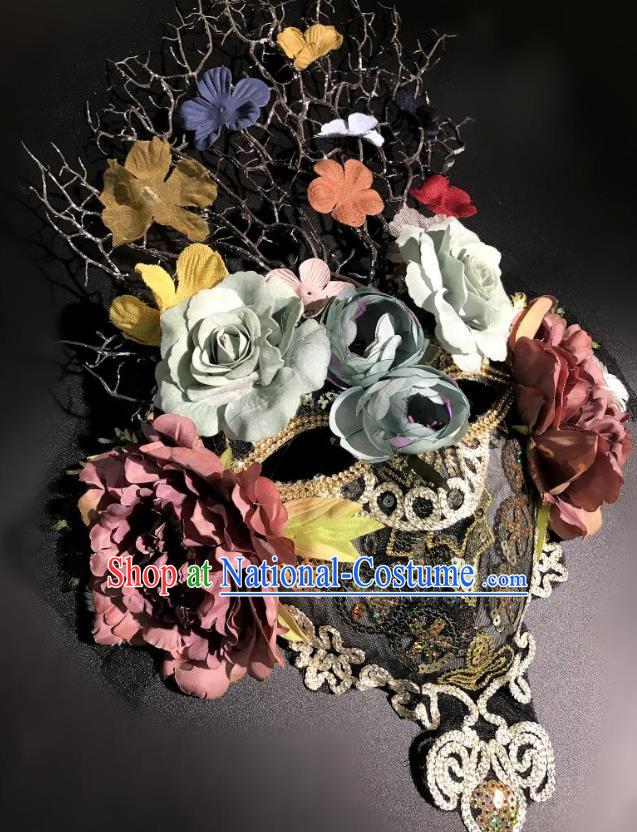 Top Cosplay Princess Flowers Mask Halloween Stage Performance Face Accessories Fancy Ball Decorations