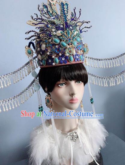 China Traditional Ming Dynasty Imperial Empress Phoenix Coronet Ancient Court Woman Headwear