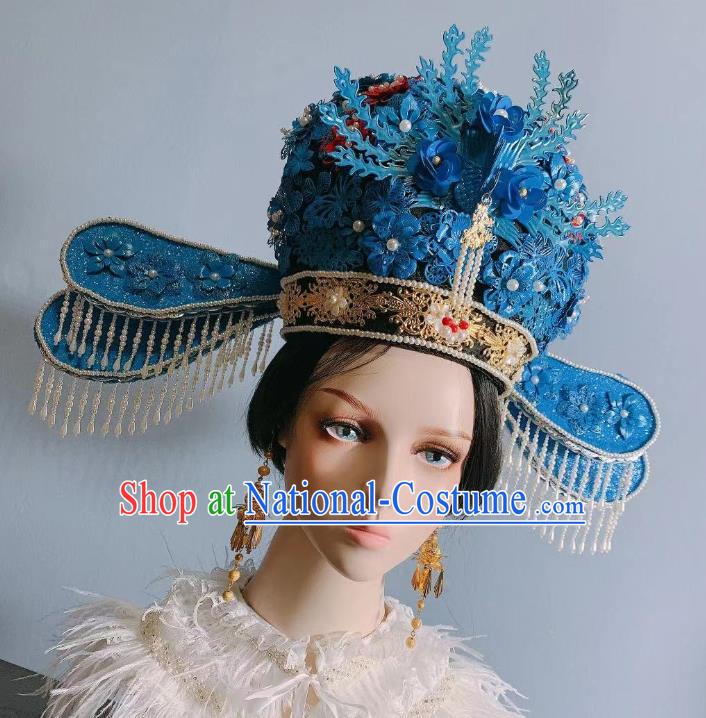 China Ancient Court Queen Wedding Phoenix Coronet Traditional Ming Dynasty Empress Headwear